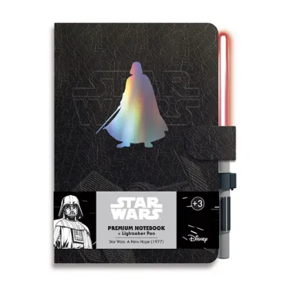Εικόνα της Premium Τετράδιο Α5 με Στυλό Φωτόσπαθο STAR WARS Darth Vader