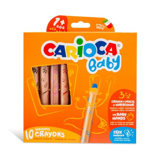 Εικόνα της ΞΥΛΟΜΠΟΓΙΕΣ CARIOCA BABY 1+ 10τεμ 42818
