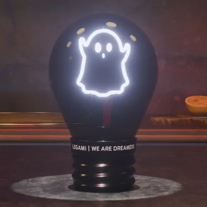 Εικόνα της Decorative Lightbulb-Shaped Table Lamp - Ghost - Bulb Fiction